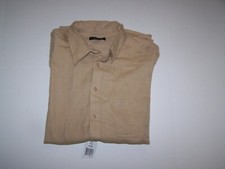 Modern Elements Men's Dress Shirt Long Sleeve Button Size Large Tan NWT
