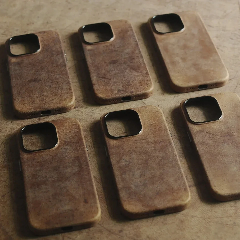 Horse Genuine Leather Case for all iPhone Magnetic Frosted Cowhide Phone Cover - Image 3 of 4