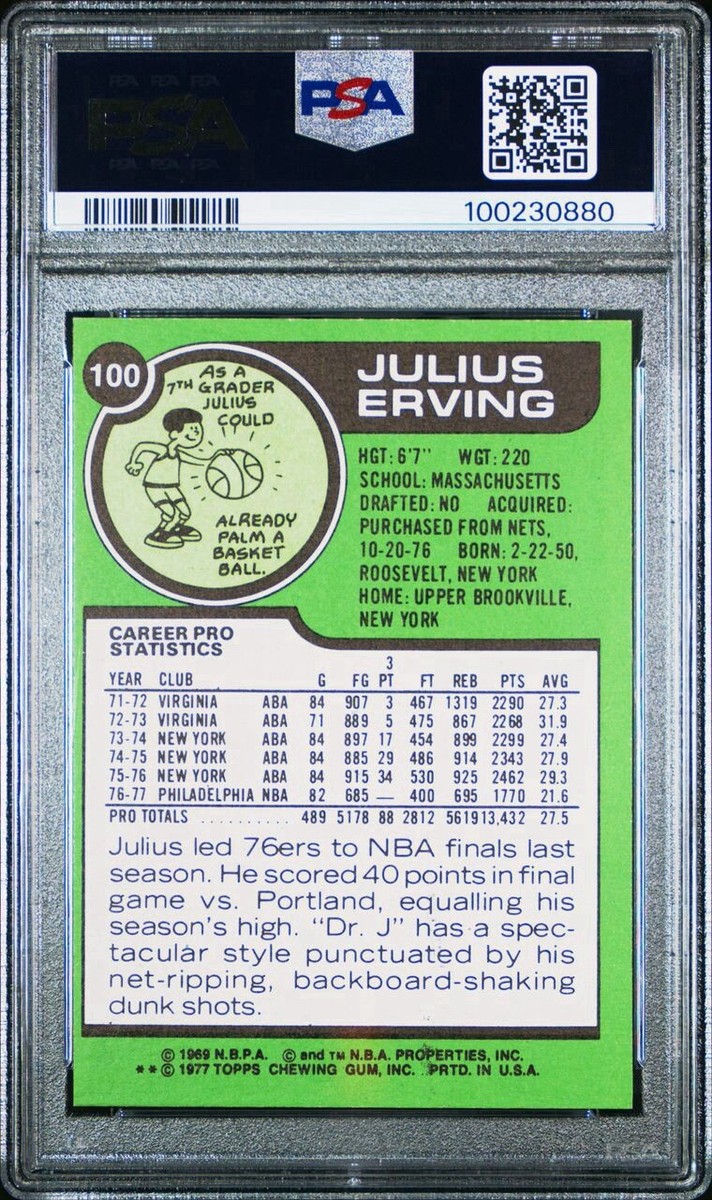 その他 PSA 6 - Julius Erving - 1977 Topps 1977 Topps Julius Erving #100 PSA 6 | eBay