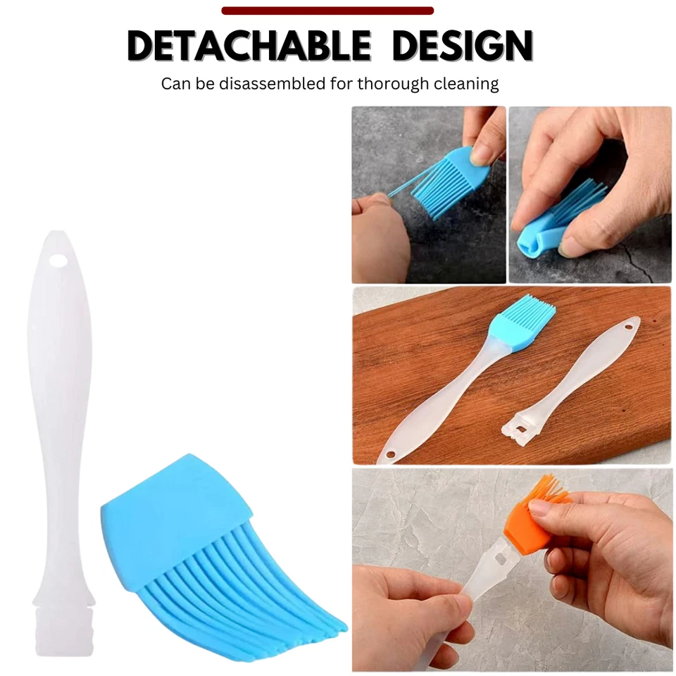 Silicone Basting Brush Pastry Baking BBQ Barbecue Oil Pastry Cooking Bakeware - Image 4 of 4