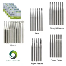 Wave Dental Carbide Burs 330 Pear Round FG 1/4 2 4 6 8 557 Long 557L High Speed