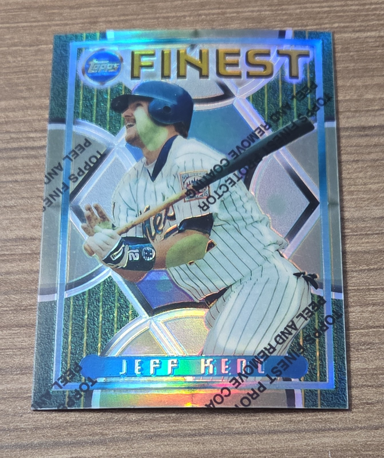 1995 Topps Finest Refractor W/Peel Jeff Kent #121 Refractor Mets HOF