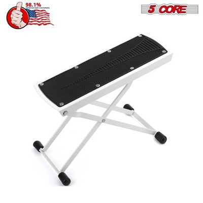 5Core Guitar Foot Stool Height Adjustable Folding Leg Rest Classical Footrest