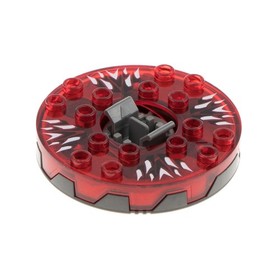 1x Lego Ninjago Spinner Flat 6x6x1 Transparent Red 9571 6004309 bb0549c16pb01