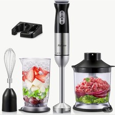 Yabano 5 In 1 Stick Blender Ser For Kitchen, 12 Speed Stainless Steel Cookware 