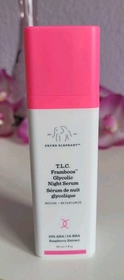 Drunk Elephant Neu T.L.C. Framboos Glycolic Night Serum 10% AHA 1%  BHA Peeling 
