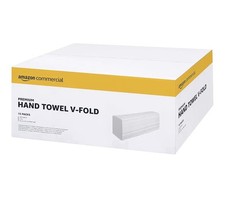 AmazonCommercial Singlefold (V-Fold / ZZ-Fold) Paper Hand Towels, 2-ply Cell