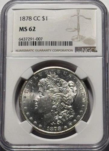 1878-CC Morgan Silver Dollar NGC MS62