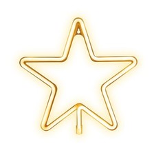 Insegna LED Neon PENTASTA DI NATALE Bianco Caldo Pipistrello USB Forever Light