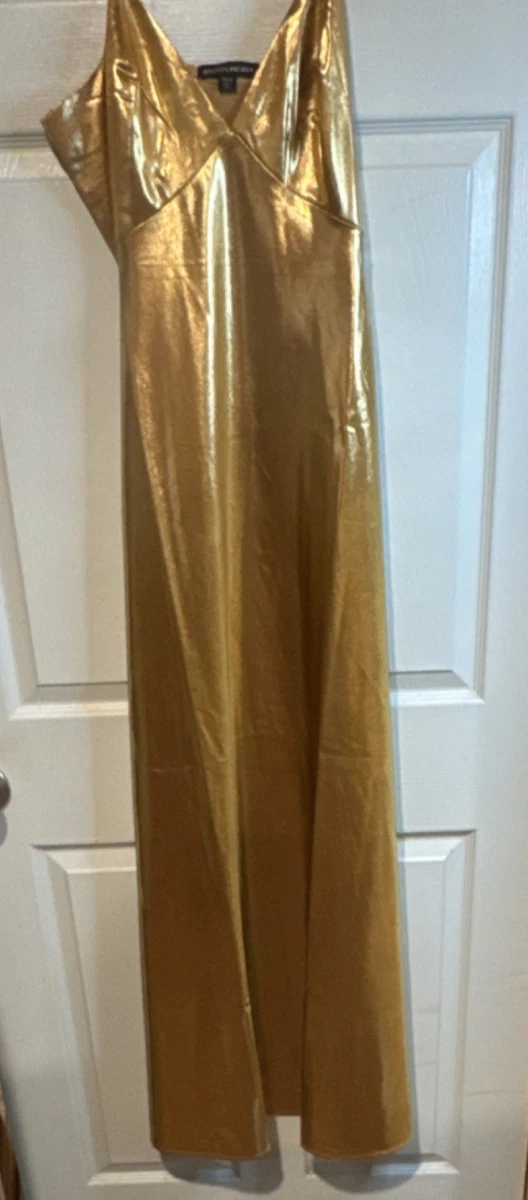 black golden dress design Dramatic Gold Black Shimmery Gold Applique Choker Prom Dress main image 1