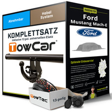 Für FORD Mustang Mach-E Typ CGW Anhängerkupplung abnehmbar +eSatz 13pol uni 20-