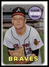 1969 Topps Claude Raymond VG+ Atlanta Braves #446