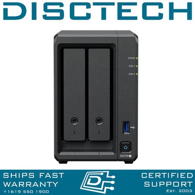 Synology 32TB DS725+ 5-Bay 2x 16TB Enterprise 24/7 4GB RAM NAS Server