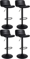 4Er Set Barhocker Almada Kunstleder Schwarz