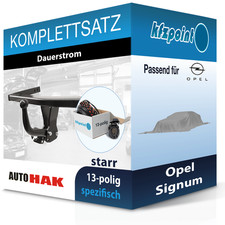 Für Opel Signum 03- AUTO HAK Anhängerkupplung starr + 13polig E-Satz neu