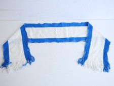 Sciarpa calcio Napoli vintage blu bianca maglia a righe anni 70/80 frangia