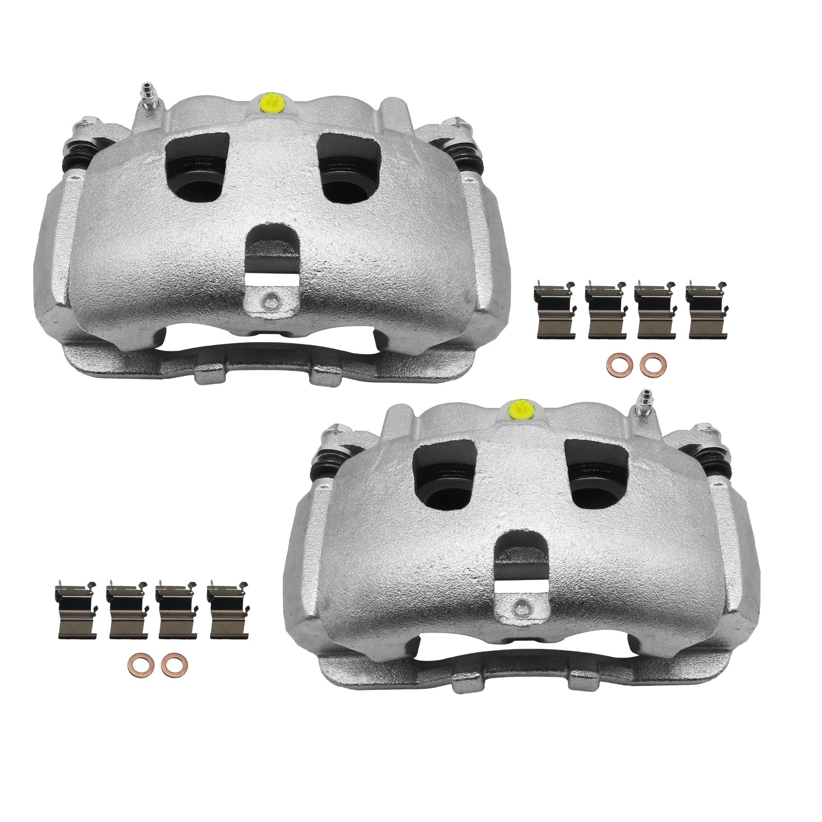 Front Disc Brake Caliper with Bracket Compatible with Ford F-250 Super