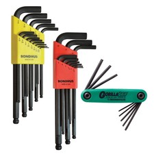 Bondhus 14132 SINGLE Set 30 Ball End L-Wrenches IN/MM and Torx Fold AUp 3 Pack
