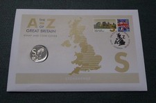 ALPHABET 10P TEN PENCE , S FOR STONEHENGE ,STAMP AND COIN COVER, 2019  (Z38)