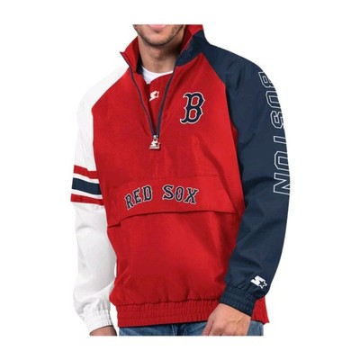 NWT Boston Red Sox Men's Starter Elite Raglan Half Zip Pullover