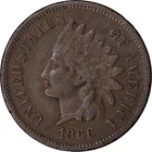 1866 1c Indian Head Cent ~ Fine Details