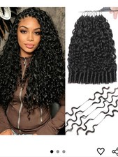 Feather Crochet Human Hair Burmese Curly 22 Inch 300g Knotless Pre Separated