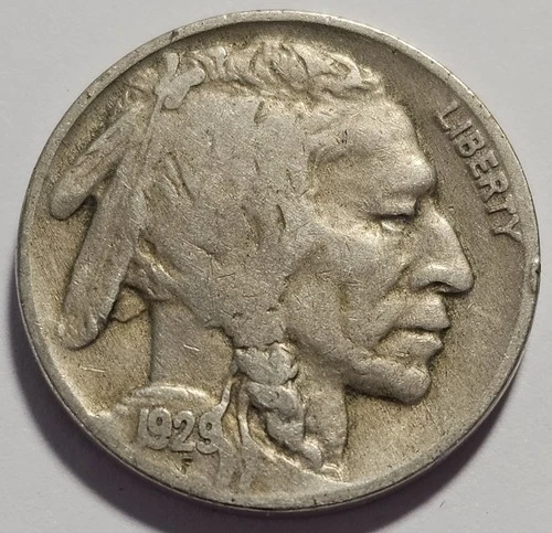 1929-P Buffalo Nickel 5c Coin ~ Philadelphia Mint (A115)