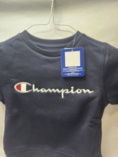 17 pc Champion Kids Embroidered Heritage Sweatshirt Dk Blue Size 4 New with tags
