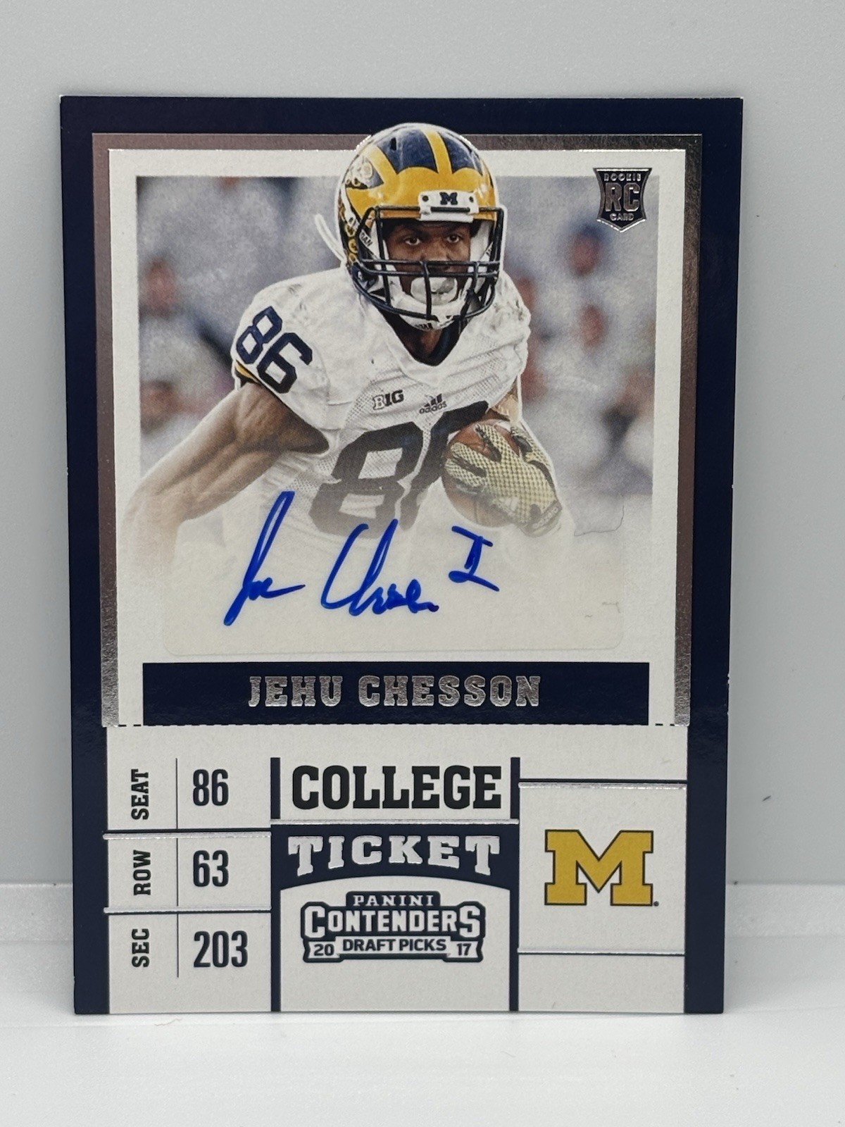 Jehu Chesson Panini Contenders Draft Picks #139 Variation-Autograph