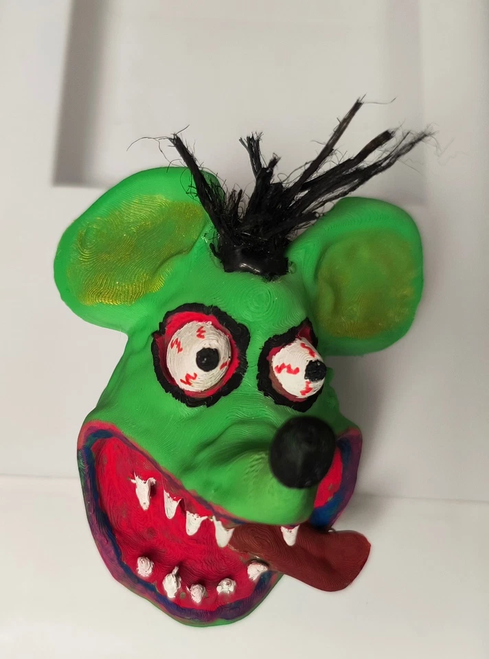 Rat Fink Clock With 3d Printed Icon  - Image 4 of 4