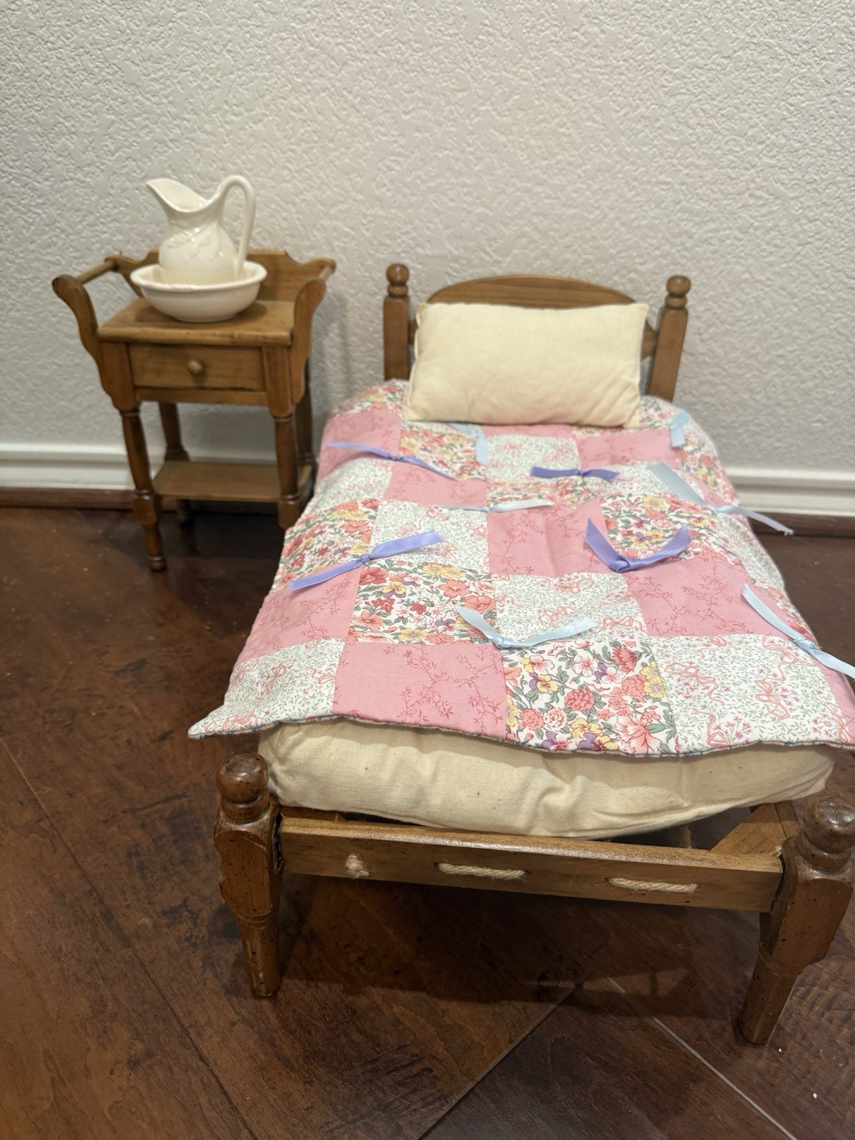 1990s Pleasant Company American Girl ADDY Rope Bed & Nightstand *See Details