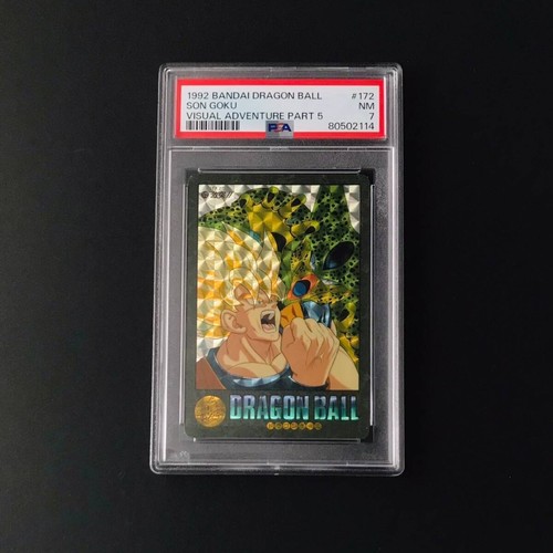 1992 Dragon Ball Z Visual Adventure Part 5 Son Goku Card PSA 7
