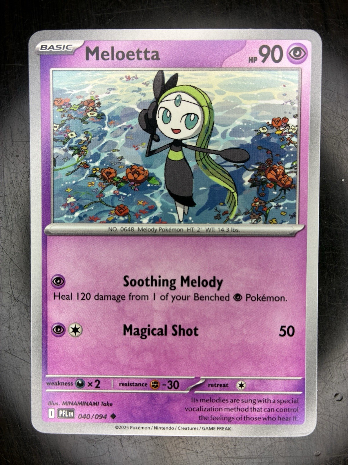 Pokemon Phantasmal Flames Meloetta 040/094 Common Basic NM Near Mint