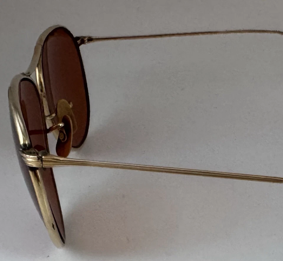 ~✨ Gafas de sol de aviador vintage American Optical Full Vue 01710 llenas de oro de 12 k Foto 4 de 4