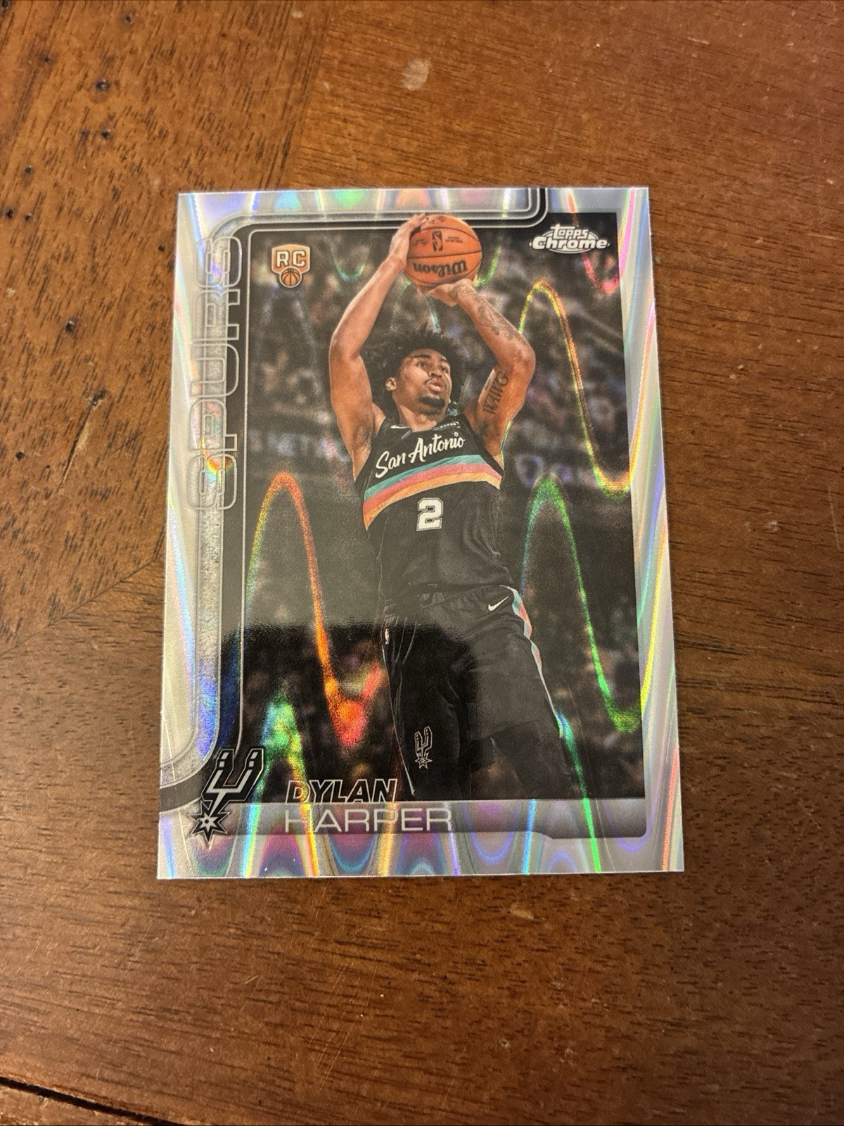 Topps Chrome Update 2025-26 Dylan Harper Rookie RayWave San Antonio Spurs #152