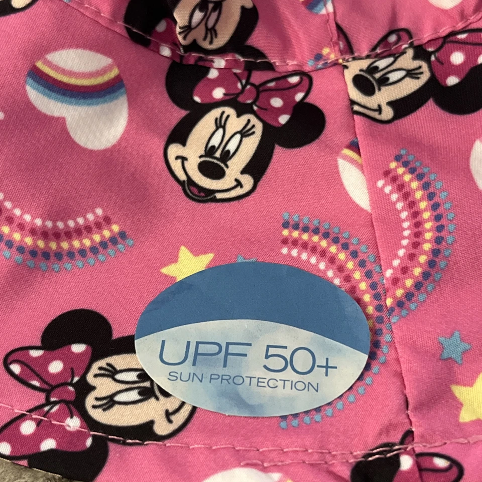 Disney Minnie Mouse Girls Pink Mesh UPF 50+ Sun Protection Hat - NEW - Image 2 of 4