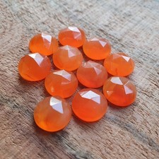AAA Wholesale Round Rose Cut 6mm Carnelian Loose Gemstone