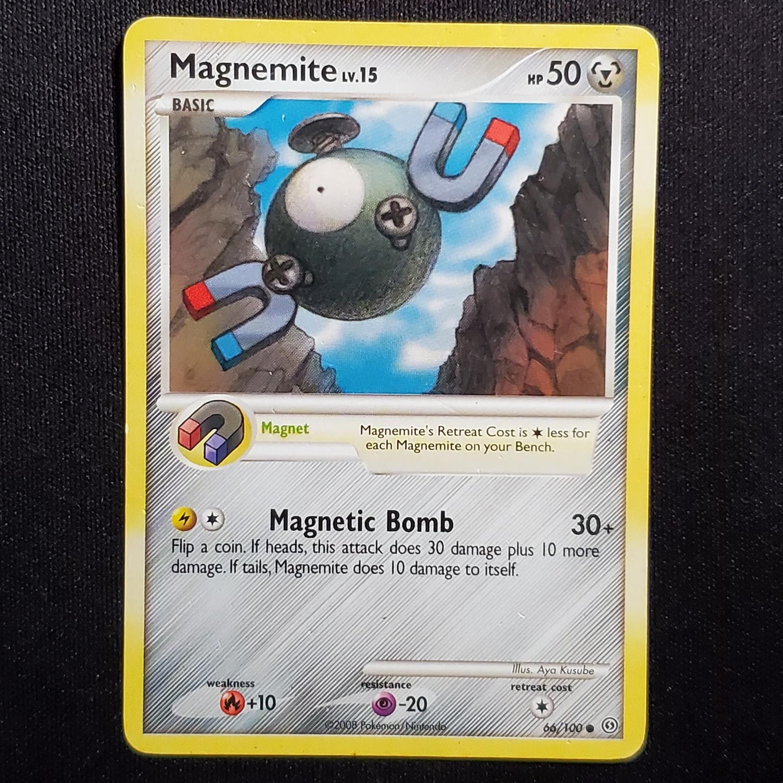 Magnemite 66/100 Common Stormfront Pokemon Damaged