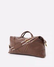 Oliver Bonas  Chocolate Brown Weekend Bag