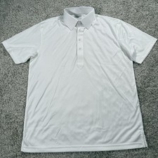 Collars  Co Polo Shirt Mens Small Relaxed White Dress Performance Short Sleeve