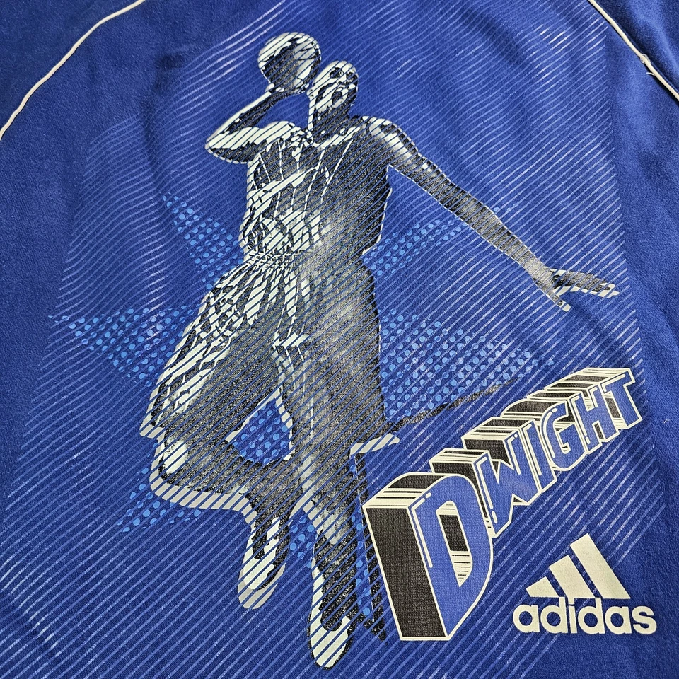 Vtg Adidas Dwight HOWARD Hoody Mens Xl Adipower Superstar Y2k NBA Magic - Image 3 of 4