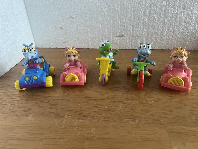 McDonald's Muppet Babies Fast Food Toy Set Vehicles Lot Set of 5