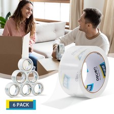 Deli Packaging Tape,6 Rolls, 1.88 in x 60 yd, Heavy Duty Clear Tape for Shipping