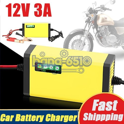 #ad 12V Car Battery Charger Maintainer Auto Trickle RV for Truck Motorcycle Portable $7.59
