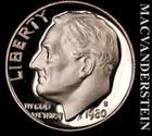 1980-S Roosevelt Dime- Silver- Choice Gem Proof Luster- No Reserve #L5409