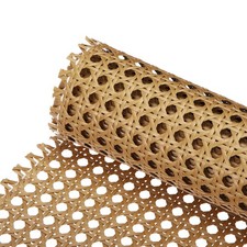 Plastic Rattan Cane Webbing Roll,22 Inch x 3 ft for Chair Caning, Coffee