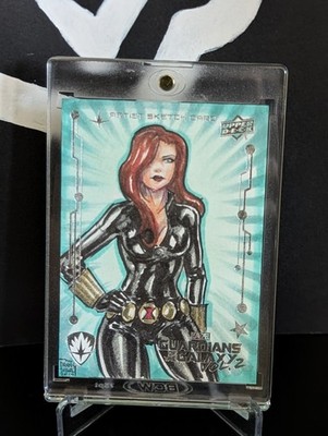 2017 Marvel Guardians Of The Galaxy Vol 2 Black Widow Sketch Danny Silva Auto