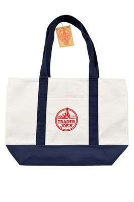 Trader Joe's Tote Navy Blue - BRAND NEW WITH TAGS / Large - Nueva