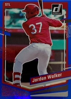 2023 Donruss Jordan Walker Blue Foil RC Cardinals - Bild 1 von 2