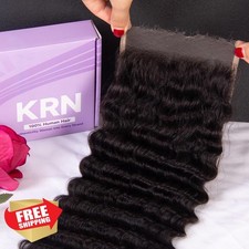KRN 5x5 Deep Wave HD Lace Closure 18" Brazilian Human Hair